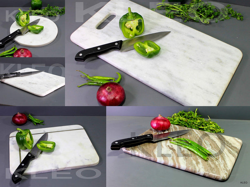 Kleo Marble Chopping Board 9 Round Cutting & Cheese Board Kitchen Serve Ware