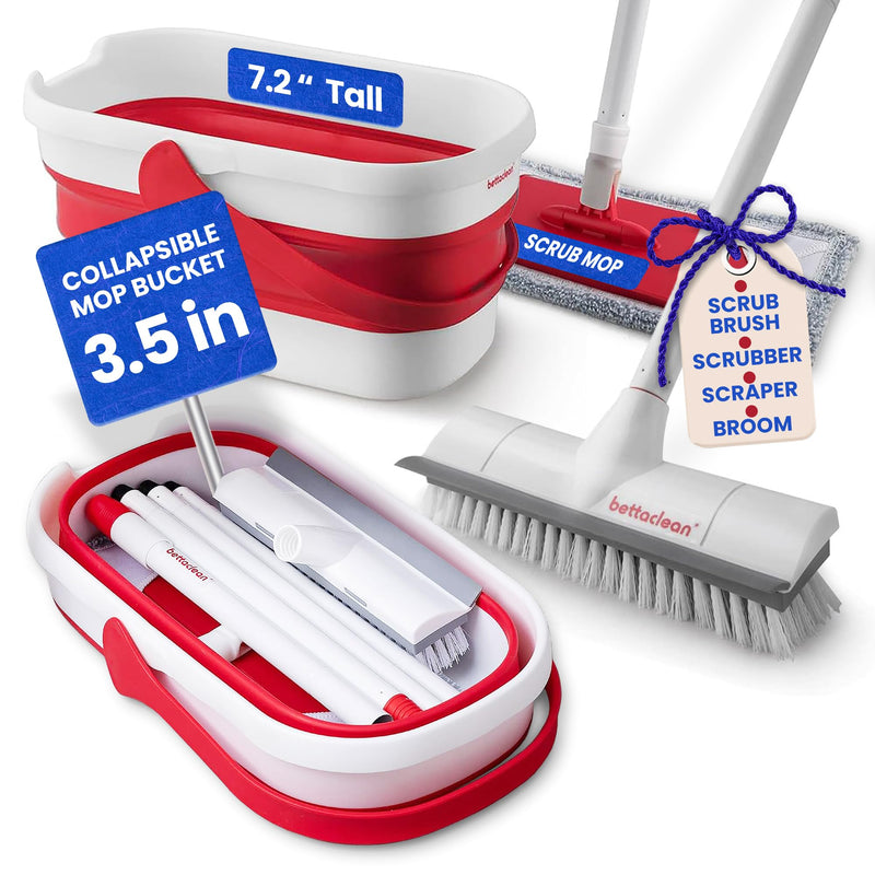 Bettaclean Foldable Floor Cleaning Mop and Bucket Set