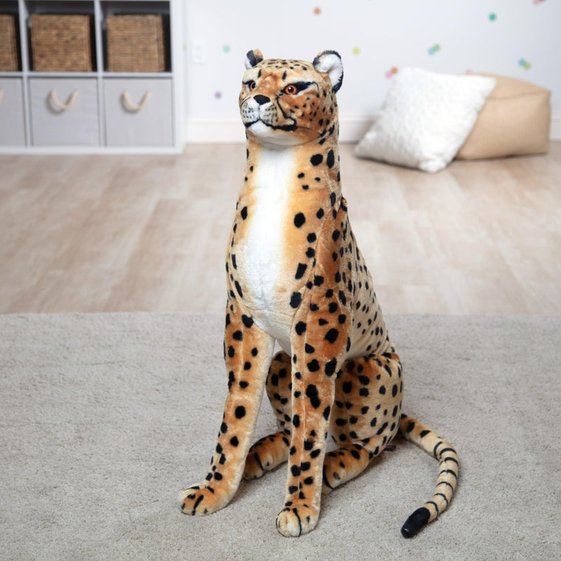 Melissa & Doug Giant Cheetah Lifelike Plush Toy Nearly 3 Feet Tall