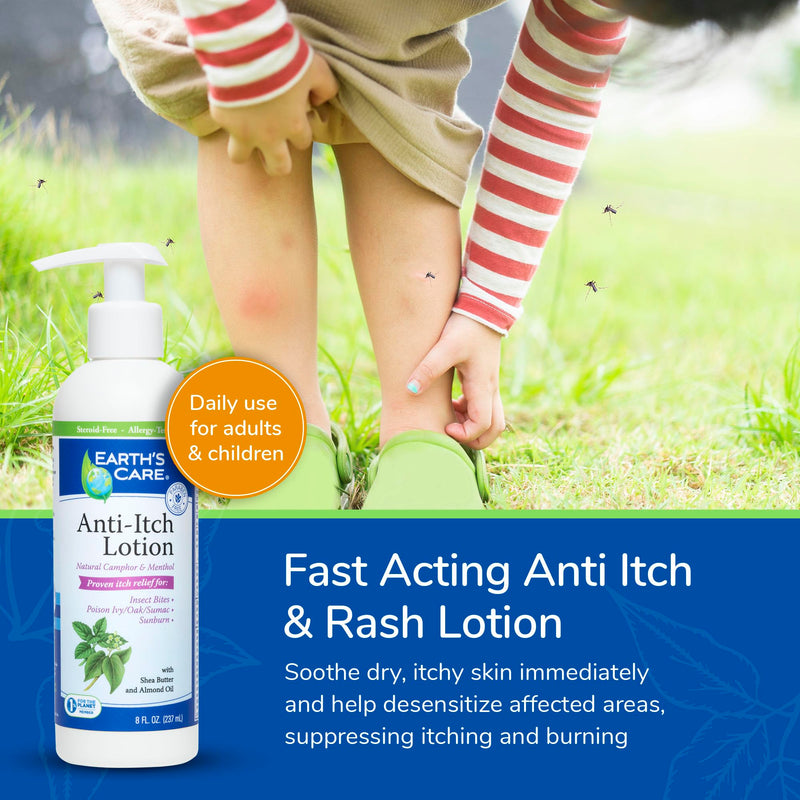 Steroid-Free Anti-Itch Lotion 8 oz Soothes Skin Irritations