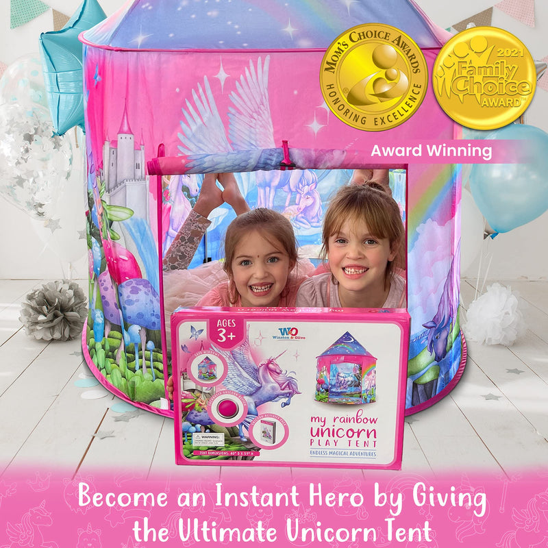 Unicorn Sparkle Pop-Up Play Tent with Magical Sounds for Kids