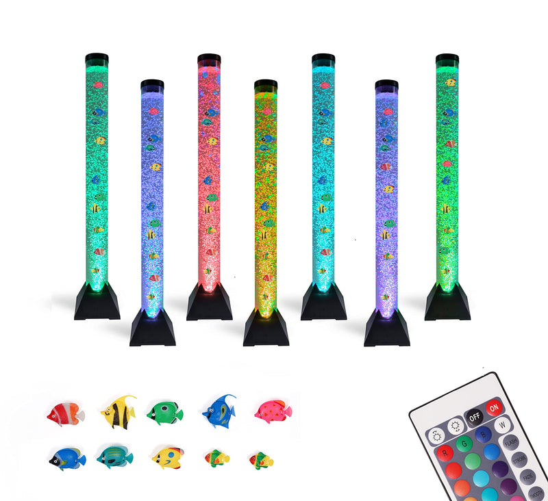 Sensory Bubble Tube Lamp 4ft Tower Aquarium Lamp With Moving Fish