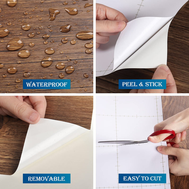 Rustic Brown Wood Grain Contact Paper 24" x 200"