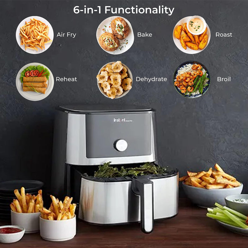 Instant Vortex Plus 6qt Xl Air Fryer 6 in 1 Function Dishwasher Safe