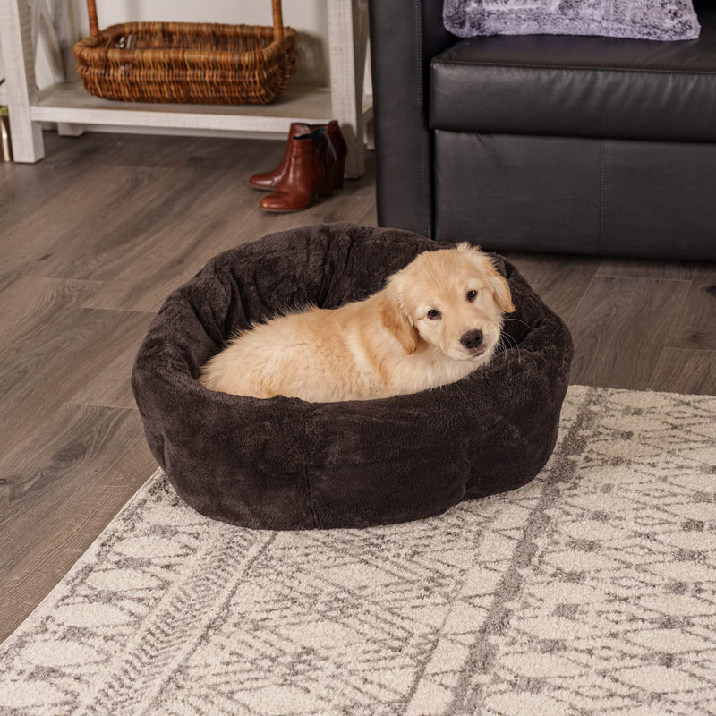 Self-Warming Faux Fur Pet Bed for Cats & Dogs, 23 Inch