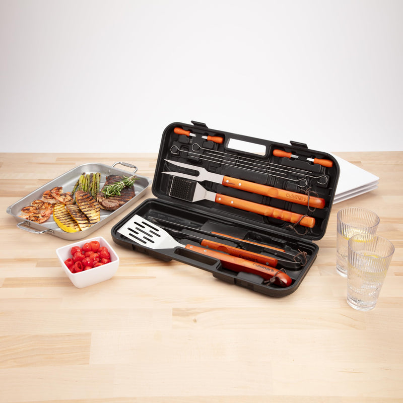 Cuisinart 13-Piece Stainless BBQ Grill Tool Set with Case