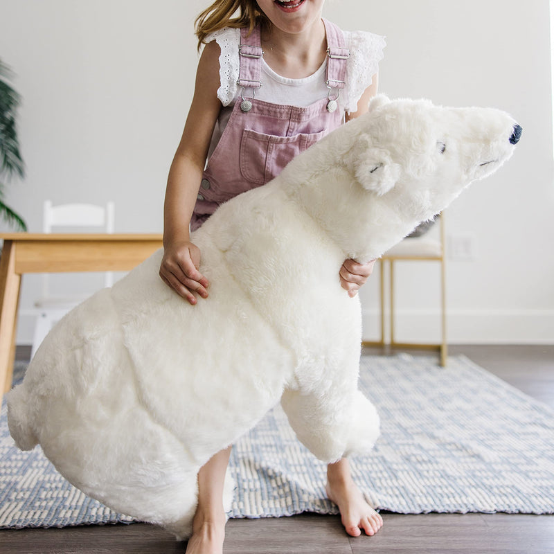 Melissa & Doug Giant Polar Bear Plush Toy - 34" Realistic Stuffed Animal