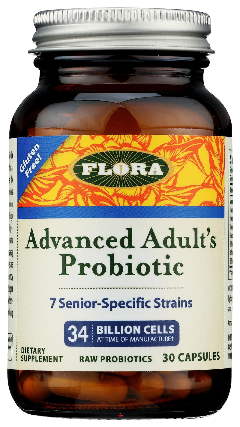 Flora Advanced Adult's Probiotic 34 Billion Cfu for Ages 55 Plus 30 Capsules