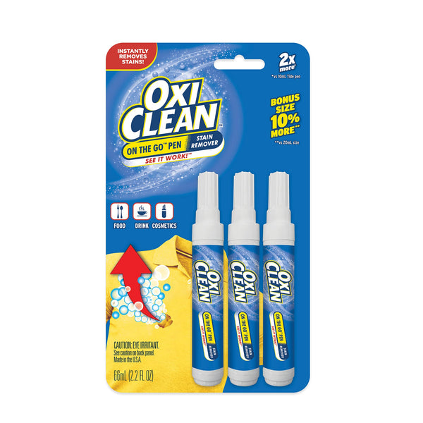 OxiClean OnTheGo Stain Remover Pen 0.73 Fl Oz Pack of 3