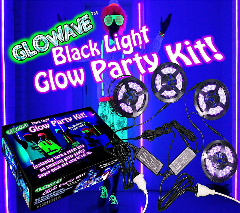 Glow Party Blacklight Led Strip Kit 115w Uv Lights for Big Rooms