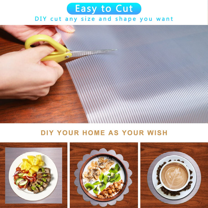 Non-Adhesive Waterproof Shelf Liner for Kitchen Cabinets 24" x 6.56ft