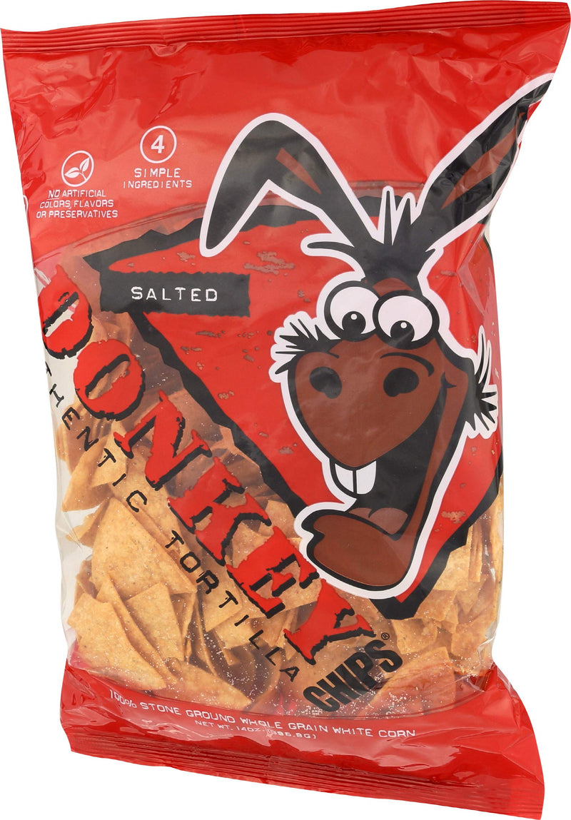 Donkey Chips Salted Tortilla Chips 14 Oz