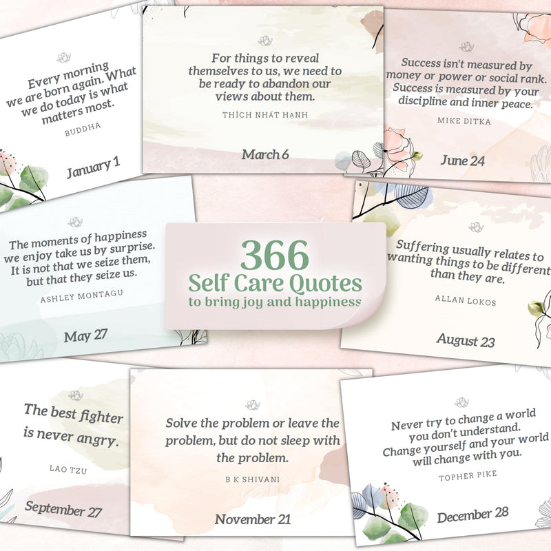 366 Days Daily Mindfulness Flip Calendar for Women Self Care Desk Accessory