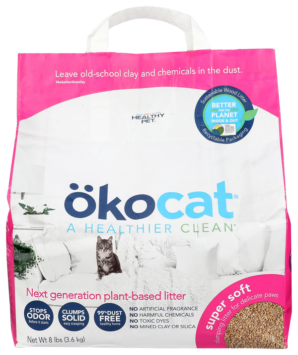 ÖKOCAT Super Soft Wood Cat Litter for Delicate Paws 128 oz