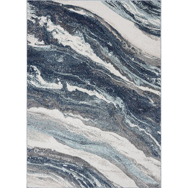 Luxe Weavers Lagos Blue 8x10 Abstract Art Deco Area Rug