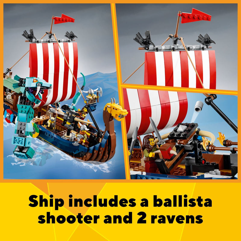 LEGO Creator 3-in-1 Viking Ship and Adventure Set