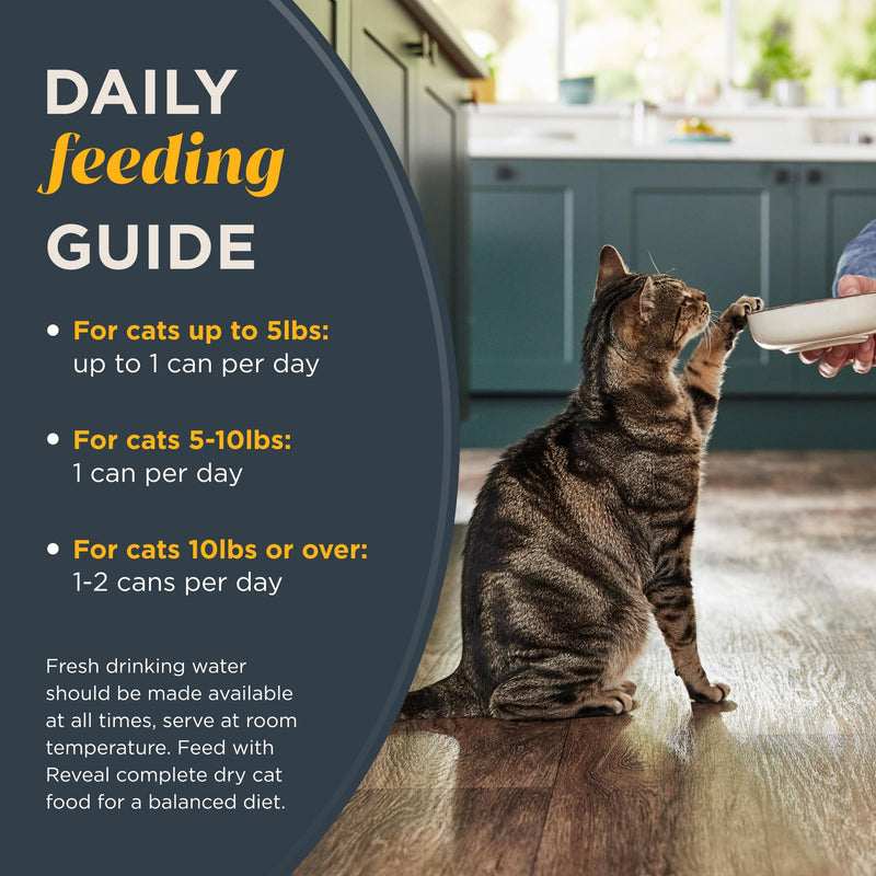 Reveal Natural Wet Cat Food 24 Count Grain Free Limited Ingredient Canned Food For Cats Tuna Fillet In Broth 2.47 Oz Cans