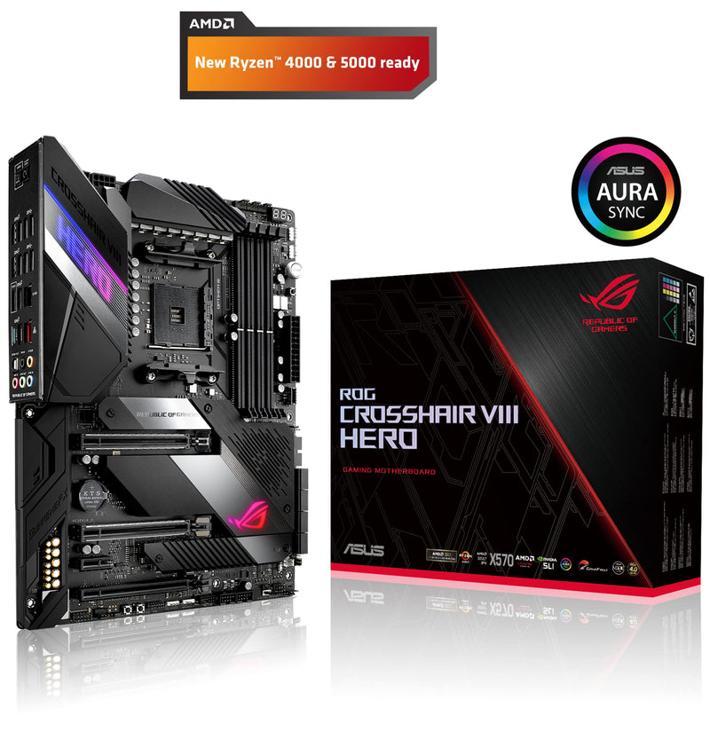 ASUS ROG Crosshair VIII Hero X570 ATX Motherboard with PCIe 4.0 and RGB