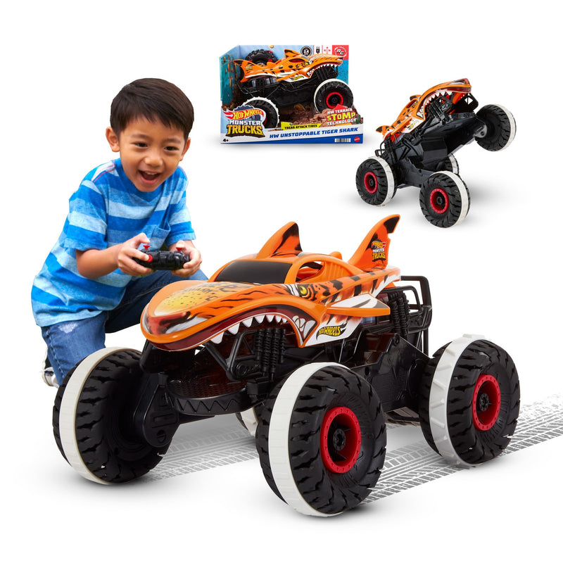 Hot Wheels Remote Control Tiger Shark Monster Truck 1:15 Scale