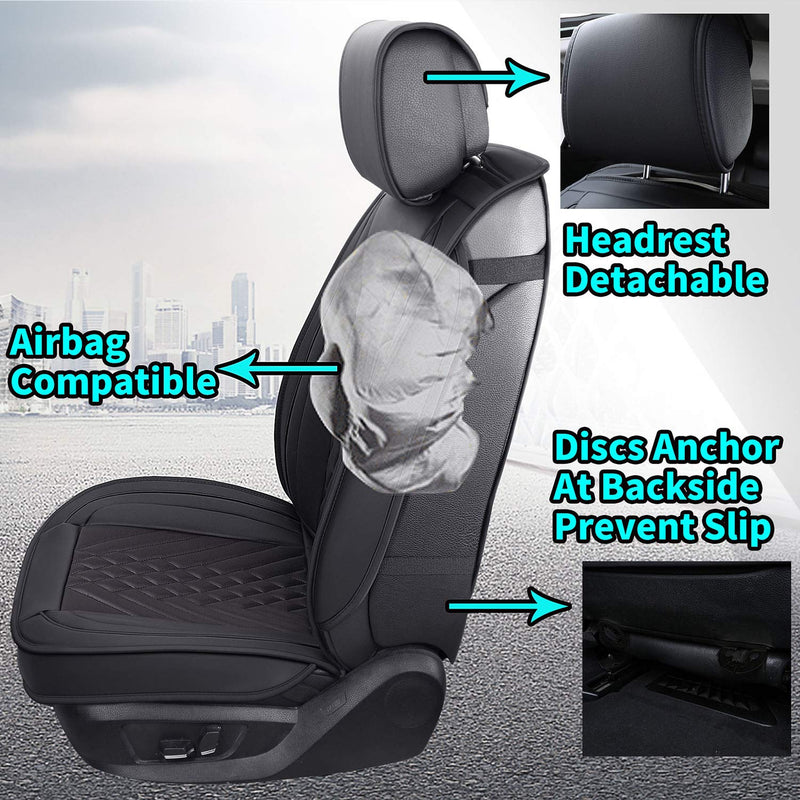 Universal Fit Waterproof Leather Car Seat Covers 5-Seat Full Set