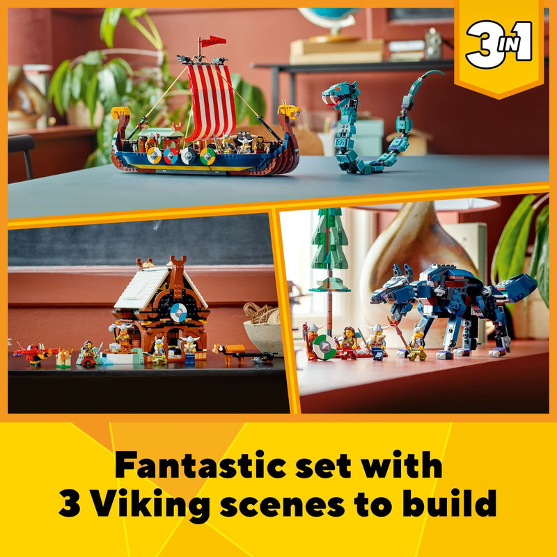 LEGO Creator 3-in-1 Viking Ship and Adventure Set