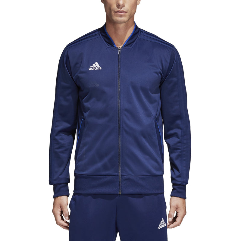 Adidas Men's Condivo 18 Polyester Jacket Dark Blue & White XLarge