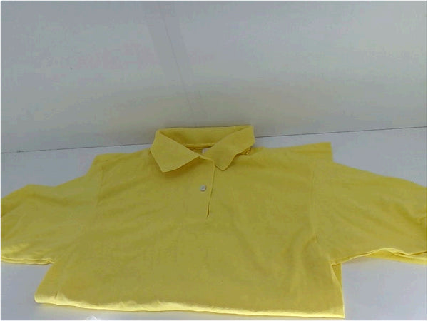 Hanes Mens Short Sleeve Polo Shirt Color Yellow Size Small