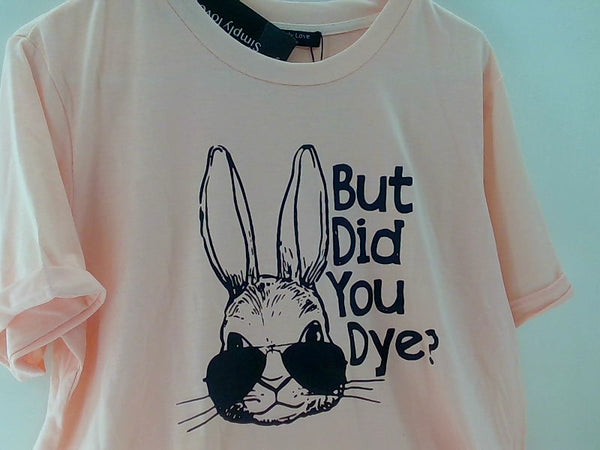 Light Pink Rabbit Graphic T-Shirt - Large