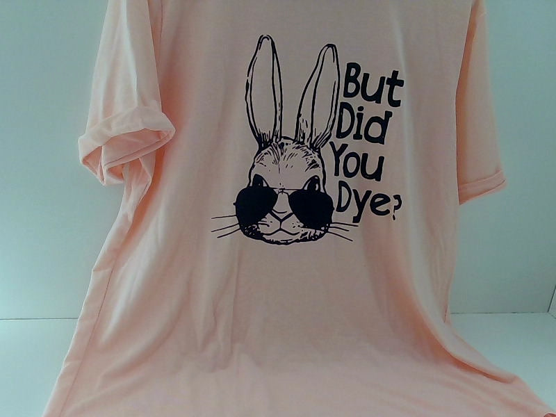 Light Pink Rabbit Graphic T-Shirt - Large