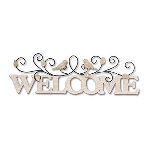 Welcome Sign for Front Door Large Wooden Welcome