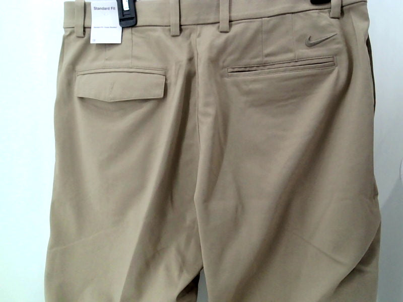 Nike Mens Flex Core Pants Regular Zipper Dress Pants Size Large Khaki