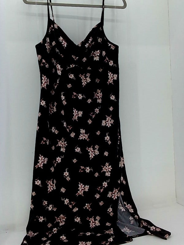 Zenobia Women's 3XLarge Floral Print Black Tank Dress