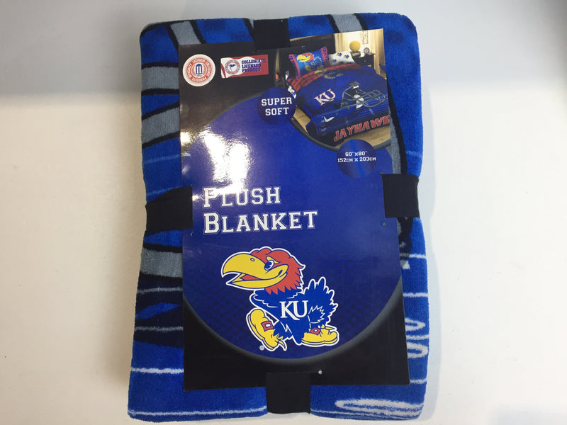 Push Blanket Ku Jayhawk 60" X 80" 152cm X 203cm