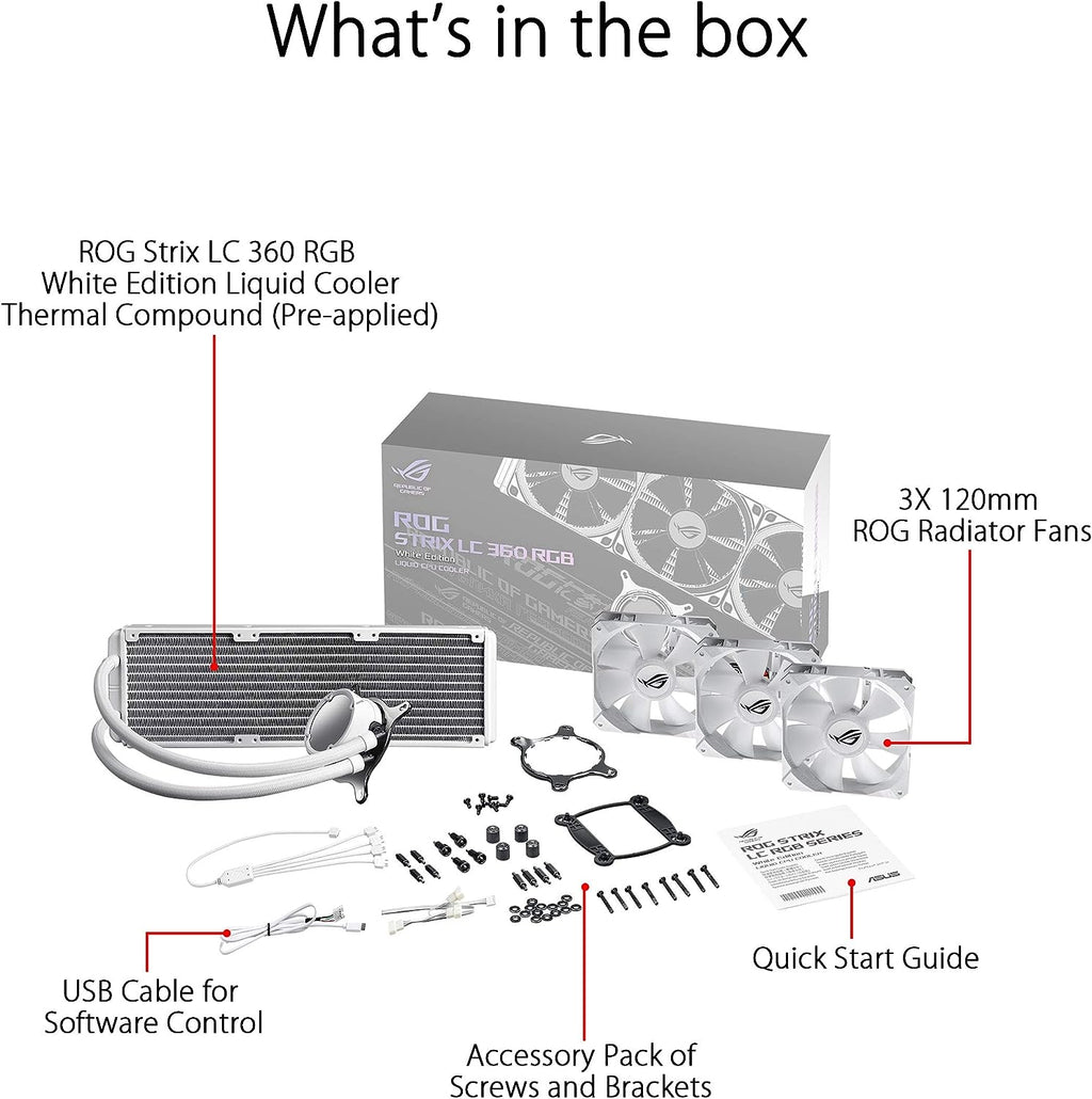 Asus Rog Strix Lc 360 Rgb White Edition All in One Liquid Cpu Cooler A