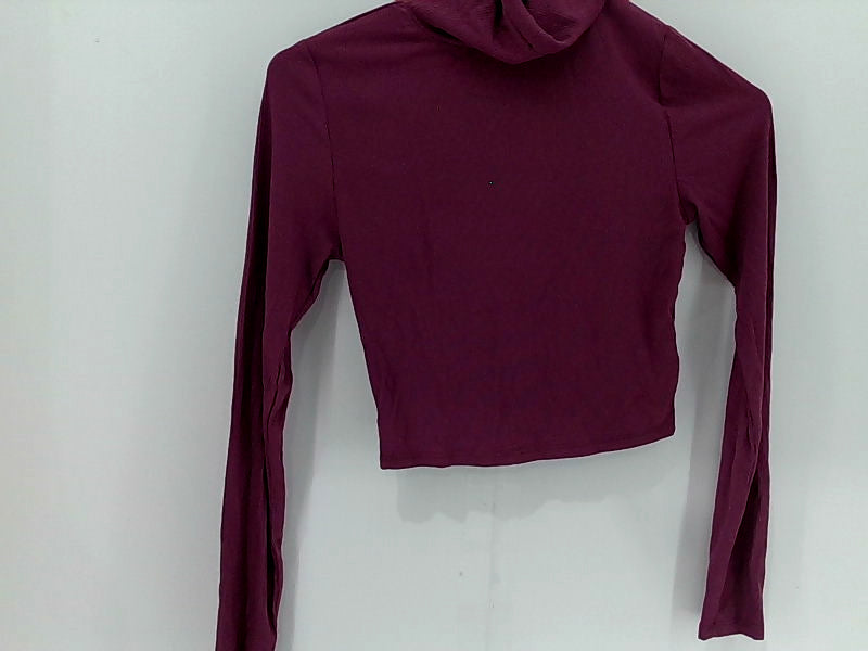 shopper beats Women's Stretch Long Sleeve Turtleneck Small Purple