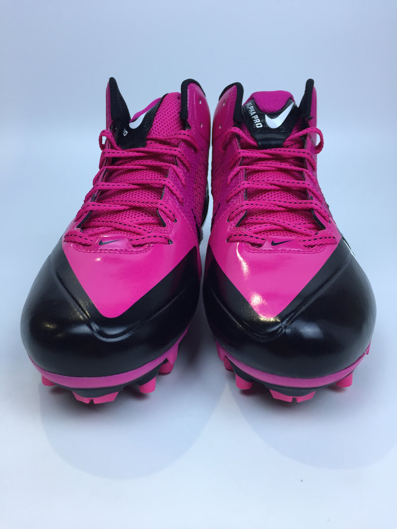Nike Alpha Pro Size 10.5 Black White Vivid Pink 579636 016 Women Pair of Shoes