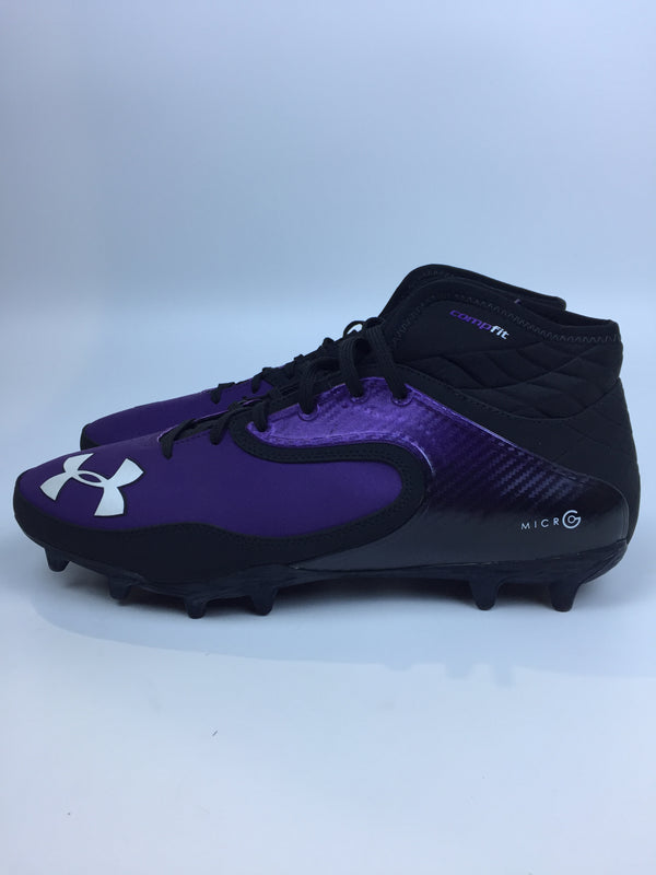 Under Armour Men Team Nitro Sport Cleat Black Pur Size 12 Pair of Shoes
