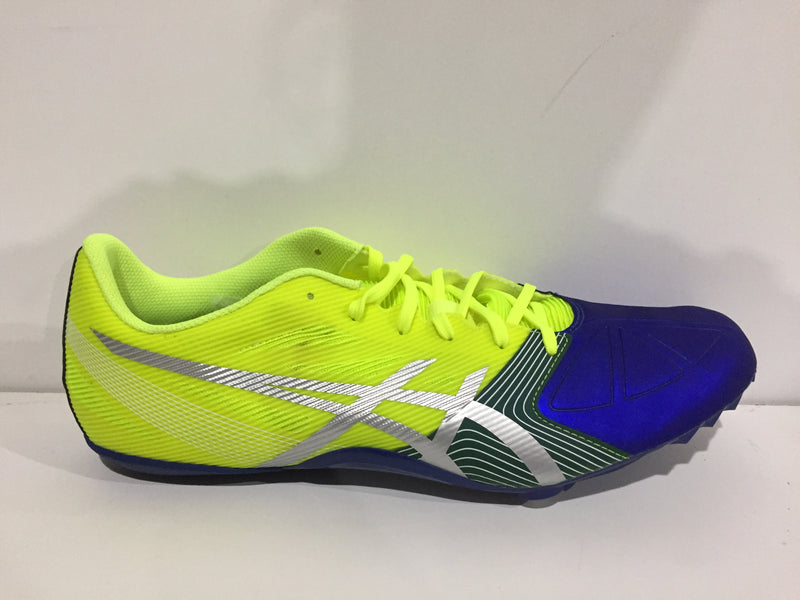 Asics Men Size 13 Flash Yellow/silver/deep Blue Pair Of Shoes