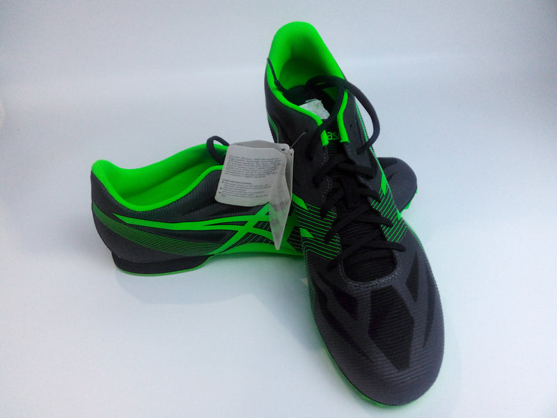 ASICS HYPER MD 6 MEN.S COLOR CHARCOAL/FLASH GREEN/ONYX SIZE 15