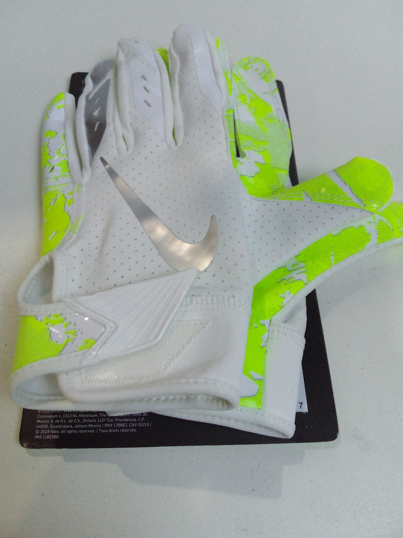 Youth Unisex Nike Vapor Jet 5.0 Football Gloves & Mittens White/Chrome Size L