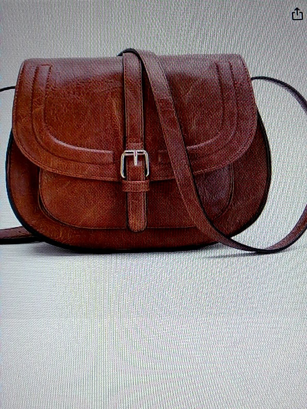 Afkomst Brown Women's Leather Crossbody Bag with Adjustable Strap