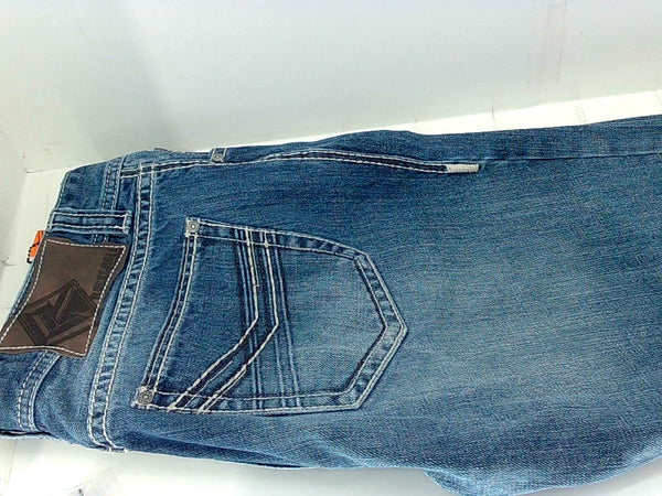 Men's Relaxed Fit Denim Jeans, Medium Vintage Wash, Size 33