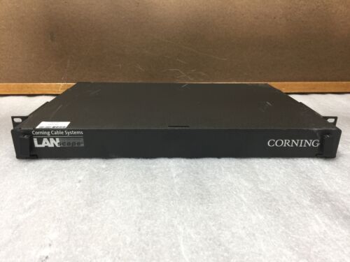 Lanscape Corning Cable Systems Fiber Optic Cable 1U Rack Distribution Panel Color Grey
