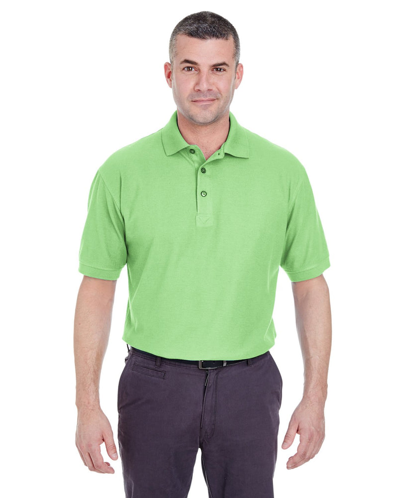 UltraClub Men's Relaxed Fit Pique Polo Shirt Apple 4XLarge