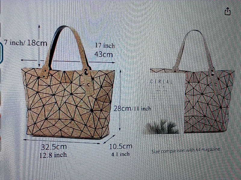 Geometric Pattern Tote Bag for Women