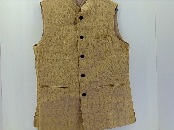 Gold Brocade Nehru Jacket Size 44