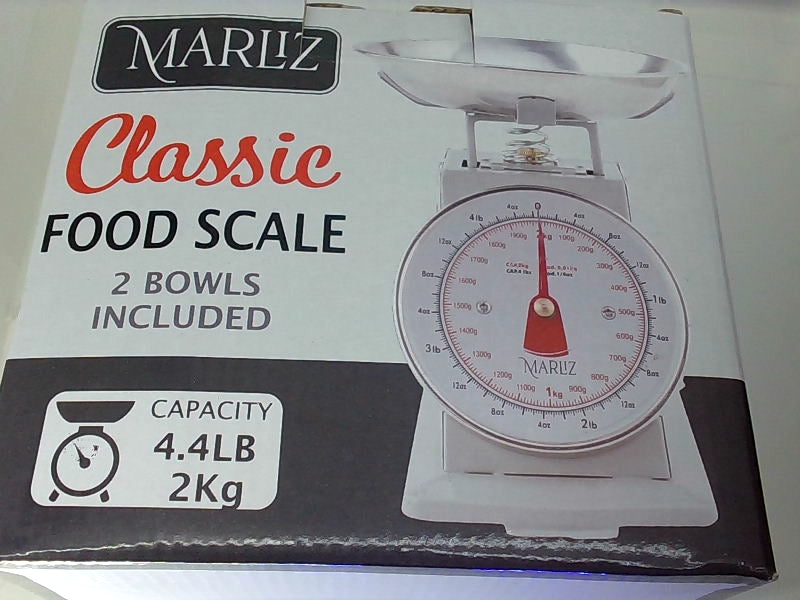 Marliz Classic Analog Food Scale with 2 Bowls 4.4lb Capacity