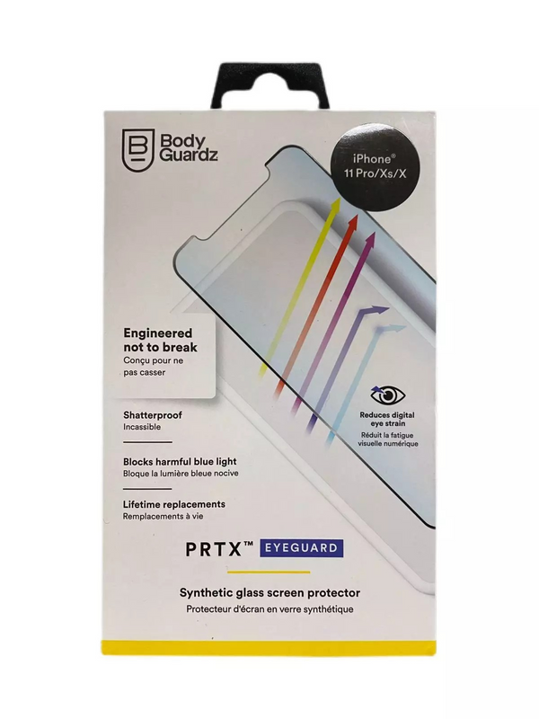 BodyGuardz PRTX EyeGuard Glass Screen Protector for iPhone 11 Pro & X/Xs 5.8"