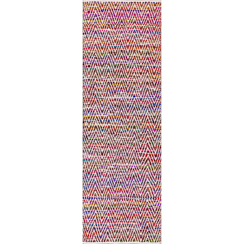 Nuloom Rochell Hand Woven Chevron Runner Rug 4.6 Inches Magenta