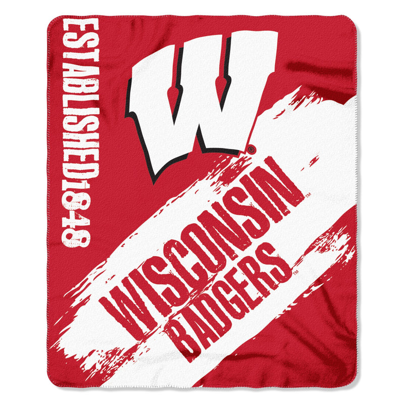 Wisconsin Badgers Fleece Throw Blanket 50" x 60"